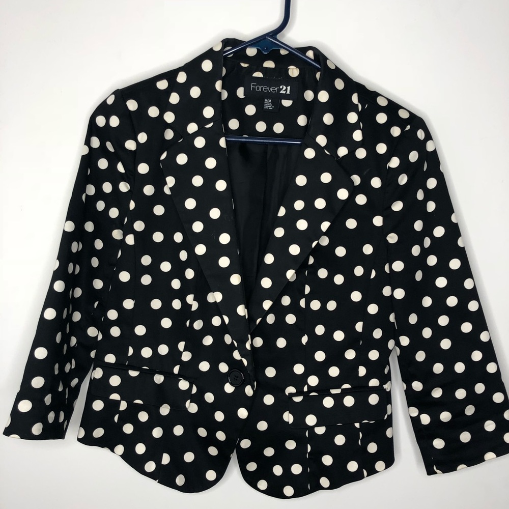 Polka dot blazer